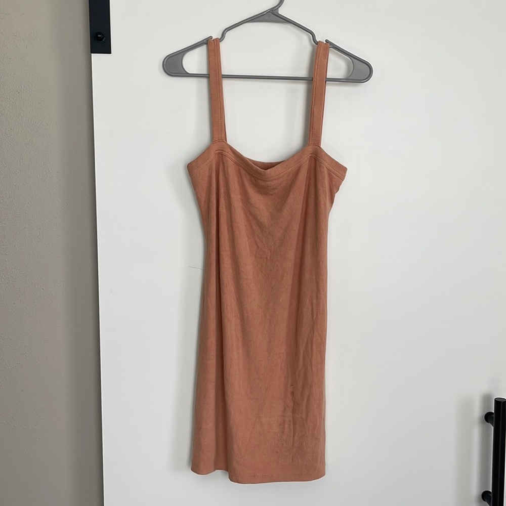 Orange nude mini dress